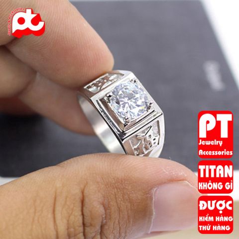 Nhẫn nam cao cấp inox thời trang titan thép không gỉ chữ phước PT Jewelry & Accessories PTNNA230 400600