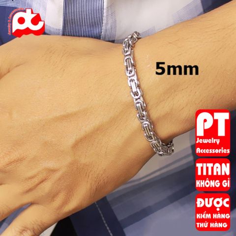 Lắc Tay Titan Nam Cao Cấp - Thiết Kế Thời Thượng, Mạnh Mẽ, Bền Bỉ, An Toàn Cho Da - Trang Sức Sang Trọng Cho Phái Mạnh