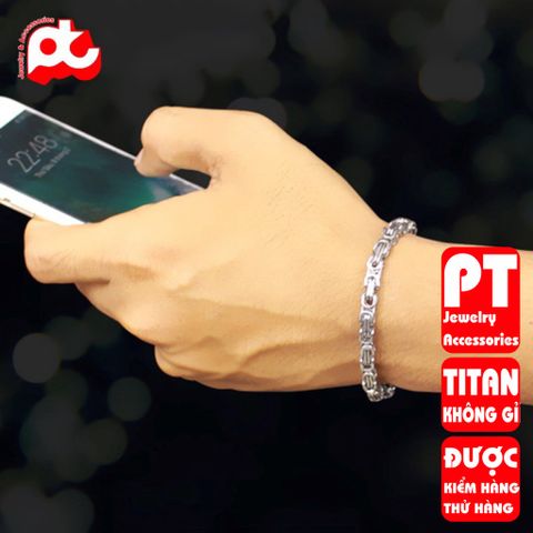 Lắc Tay Titan Nam Cao Cấp - Thiết Kế Thời Thượng, Mạnh Mẽ, Bền Bỉ, An Toàn Cho Da - Trang Sức Sang Trọng Cho Phái Mạnh