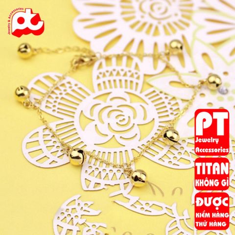 Lắc tay nữ titan cao cấp thời trang trangsucpt không đen giá rẻ PTLTNT03 400602