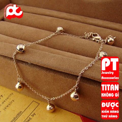 Lắc tay nữ titan cao cấp thời trang trangsucpt không đen giá rẻ PTLTNT03 400602