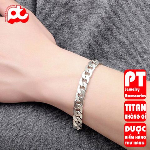 Lắc tay nam titan 7mm thép không gỉ lặc 7mm không đen giá rẻ HCM 400621