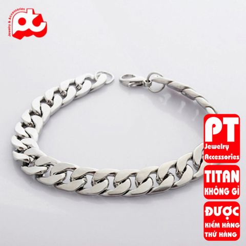 Lắc tay nam titan 7mm thép không gỉ lặc 7mm không đen giá rẻ HCM 400621