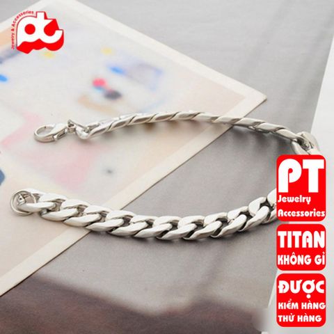 Lắc tay nam titan 7mm thép không gỉ lặc 7mm không đen giá rẻ HCM 400621