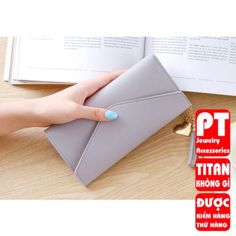 [ CỰC ĐẸP] BÓP VÍ DÀI NỮ CẦM TAY VD137 KHÓA BẤM KẾT HỢP TUA PHỤ KIỆN XINH XẮN 400622