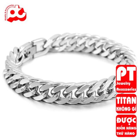 Lắc tay nam lặc đôi titan cao cấp inox thép không gỉ trangsucpt 10mm PTLTNA15 400637