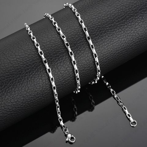 Dây chuyền titan nam cao cấp inox thép không gỉ hình vuông trangsucpt 3mm PTDCNA169 400660