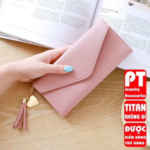 Ví nữ dài tua rua+trái tim VD69 400664