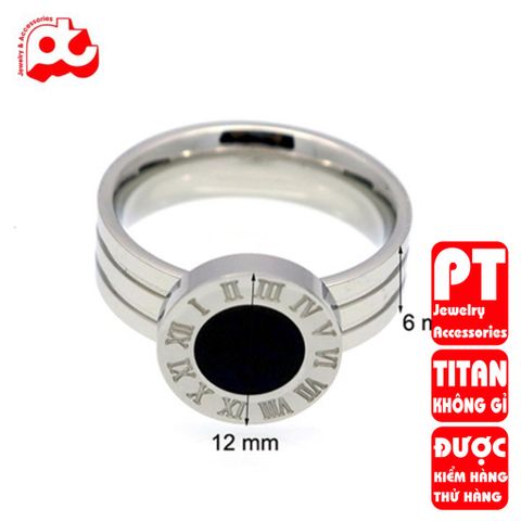 Nhẫn titan nữ cách điệu cao cấp thép không gỉ titanium trangsucpt 400688