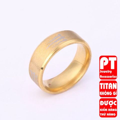 Nhẫn nam inox  nhiều màu cao cấp thời trang thép không gỉ trangsucpt chữ M 400691