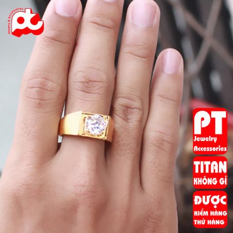 Nhẫn nam inox cao cấp thời trang titan thép không gỉ bảng trơn PT Jewelry & Accessories PTNNA236 400695