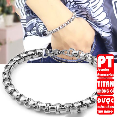 Lắc Tay Nam Titan Cao Cấp - Phụ Kiện Thời Trang Không Gỉ, Đẳng Cấp và Nam Tính, Phù Hợp Mọi Dịp