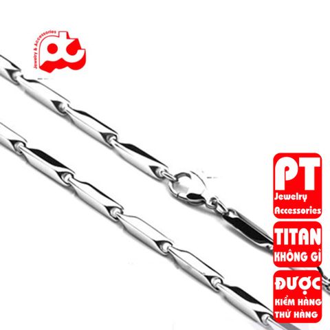 Dây chuyền nam inox cao cấp sang trọng thép không gỉ hỏa tiển trơn trangsucpt 2mm PTDCNA12 400706