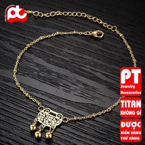 Lắc chân nữ titan cao cấp thời trang trangsucpt không đen giá rẻ PTLCNT39 400730
