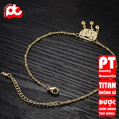 Lắc chân nữ titan cao cấp thời trang trangsucpt không đen giá rẻ PTLCNT39 400730