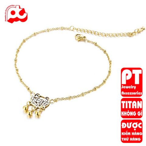 Lắc chân nữ titan cao cấp thời trang trangsucpt không đen giá rẻ PTLCNT39 400730