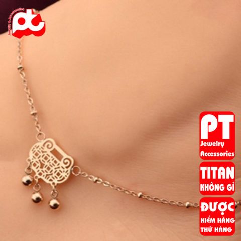 Lắc chân nữ titan cao cấp thời trang trangsucpt không đen giá rẻ PTLCNT39 400730