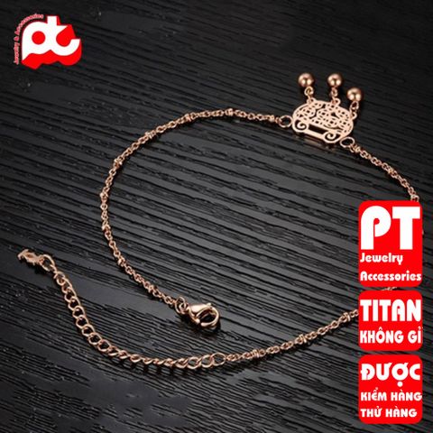 Lắc chân nữ titan cao cấp thời trang trangsucpt không đen giá rẻ PTLCNT39 400730