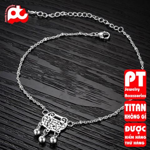 Lắc chân nữ titan cao cấp thời trang trangsucpt không đen giá rẻ PTLCNT39 400730
