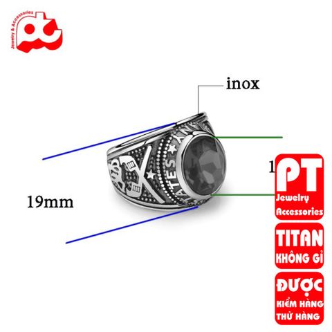 Nhẫn nam titan nhẫn mỹ cao cấp thời trang inox thép không gỉ 400734