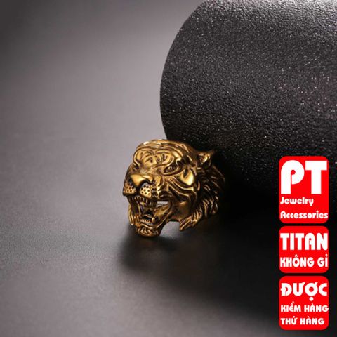 Nhẫn nam titan cao cấp thời trang chạm hổ PT Jewelry & Accessories thép không gỉ PTNNA257 400735