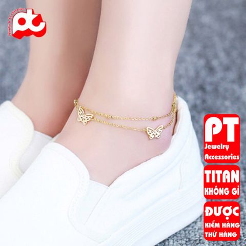 Lắc chân nữ titan cao cấp thời trang trangsucpt không đen giá rẻ PTLCNT78 400737