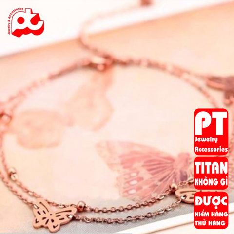 Lắc chân nữ titan cao cấp thời trang trangsucpt không đen giá rẻ PTLCNT78 400737