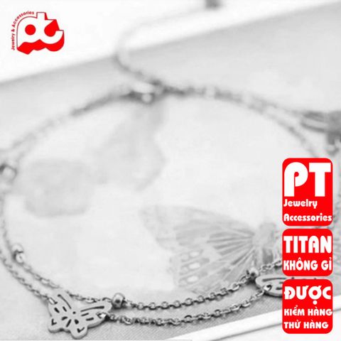Lắc chân nữ titan cao cấp thời trang trangsucpt không đen giá rẻ PTLCNT78 400737