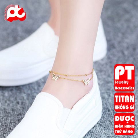 Lắc chân nữ titan cao cấp thời trang trangsucpt không đen giá rẻ PTLCNT78 400737
