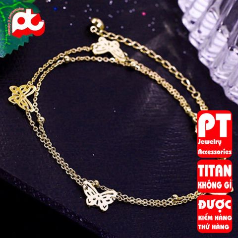 Lắc chân nữ titan cao cấp thời trang trangsucpt không đen giá rẻ PTLCNT78 400737