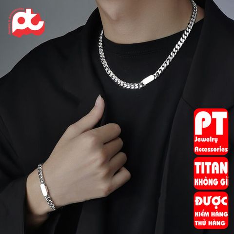 Vòng cổ nam nữ unisex dây chuyền trangsucpt Titan phụ kiện thời trang - Vòng Cổ Boty 400757