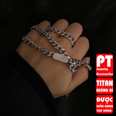 Vòng cổ nam nữ unisex dây chuyền trangsucpt Titan phụ kiện thời trang - Vòng Cổ Boty 400757