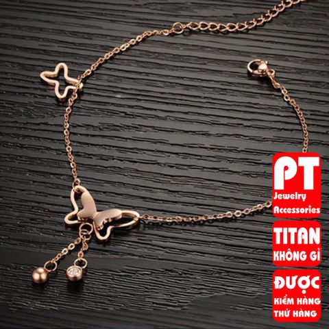 Lắc chân nữ hình bướm hỡ titan cao cấp thời trang PT Jewelry & Accessories 400770