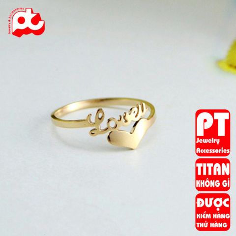 Nhẫn nữ titan cao cấp thời trang trangsucpt không đen giá rẻ trangsucpt PTNNT32 400780