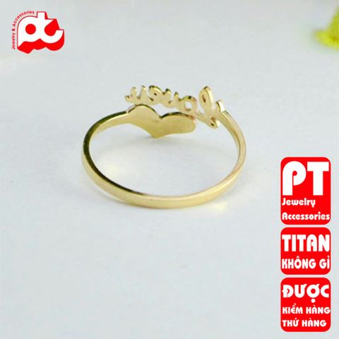 Nhẫn nữ titan cao cấp thời trang trangsucpt không đen giá rẻ trangsucpt PTNNT32 400780