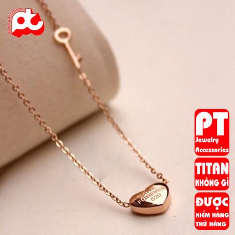 Dây chuyền nữ titan cao cấp thời trang trangsucpt không đen giá rẻ PTDCNT74 400785