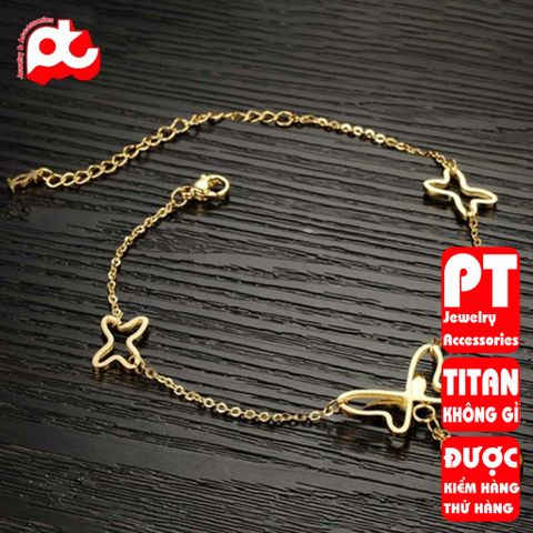 Lắc chân nữ titan cao cấp thời trang trangsucpt không đen giá rẻ PTLCNT40 400805