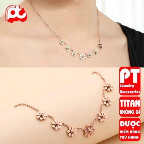 Dây chuyền nữ titan cao cấp thời trang trangsucpt không đen giá rẻ PTDCNT90 400812