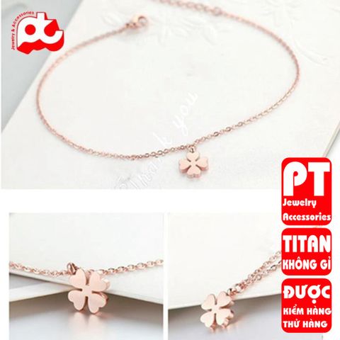 Lắc chân nữ titan cao cấp thời trang trangsucpt không đen giá rẻ PTLCNT62 400813