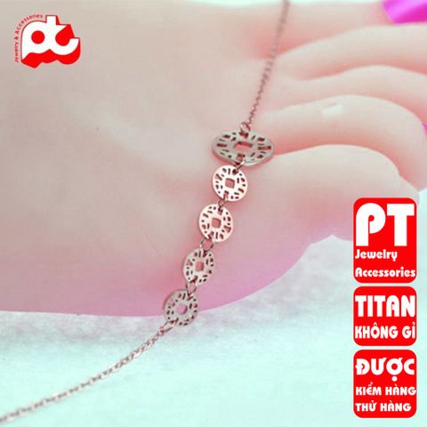 Lắc chân nữ titan cao cấp thời trang PT Jewelry & Accessories không đen giá rẻ PTLCNT58 400820