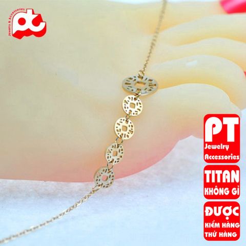 Lắc chân nữ titan cao cấp thời trang PT Jewelry & Accessories không đen giá rẻ PTLCNT58 400820