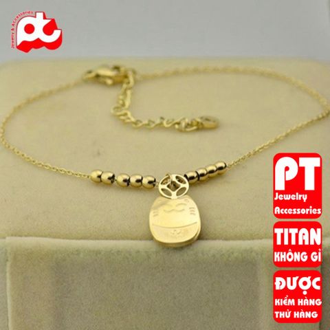 Lắc chân nữ titan cao cấp thời trang trangsucpt không đen giá rẻ PTLCNT51 400825