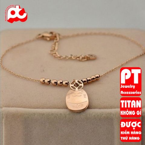 Lắc chân nữ titan cao cấp thời trang trangsucpt không đen giá rẻ PTLCNT51 400825