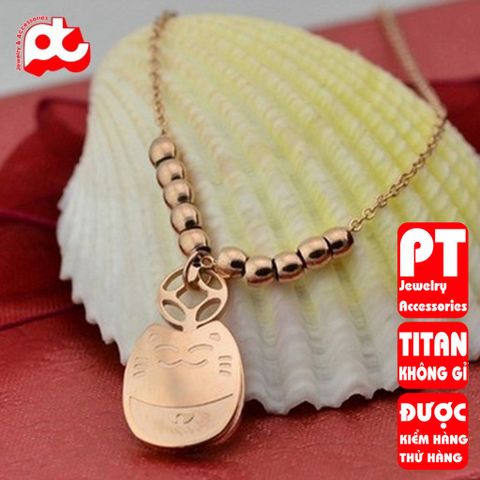 Lắc chân nữ titan cao cấp thời trang trangsucpt không đen giá rẻ PTLCNT51 400825