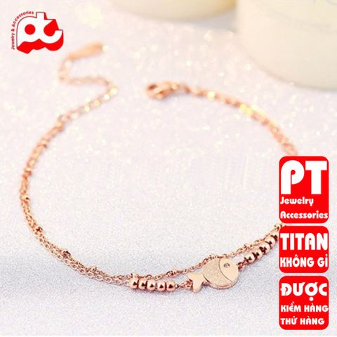 Lắc chân nữ titan cao cấp thời trang trangsucpt không đen giá rẻ PTLCNT56 400827