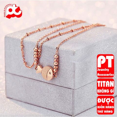 Lắc chân nữ titan cao cấp thời trang trangsucpt không đen giá rẻ PTLCNT56 400827