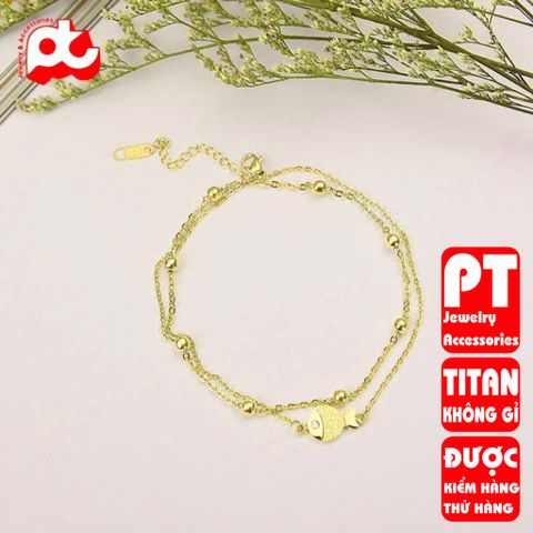 Lắc chân nữ titan cao cấp thời trang trangsucpt không đen giá rẻ PTLCNT56 400827