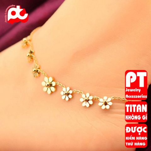 Lắc chân nữ titan cao cấp thời trang trangsucpt không đen giá rẻ PTLCNT44 400835