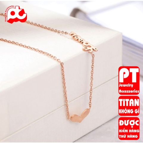 Lắc tay nữ titan cao cấp thời trang trangsucpt không đen giá rẻ PTLTNT28 400844