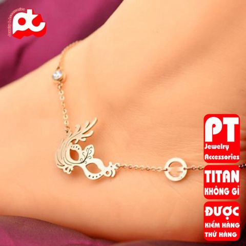 Lắc chân nữ titan cao cấp thời trang trangsucpt không đen giá rẻ PTLCNT57 400847